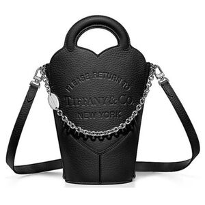 Tiffany & Co. Return To Tiffany Heart Shaped Crossbody bag (black, new)